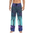 thumbnail image 7 of FORMRS Mens Pajama Pants with Pockets Sleepwear Lounge Bottoms Sizes S-2XL, Purple Moonlight Forest, 7 of 7