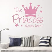 Removable The Princess Wall Sticker Crown Wall Sticker Girls Bedroom Decor Baby Room Art Decal