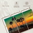 thumbnail image 6 of Elephant Stock California Beach Dock Wall Art - Horizontal Multi Panel Canvas - Living Room Wall Decor - Nautical Multi Panel - Teal And Orange Decor - 74" x 48", 6 of 8