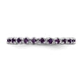 thumbnail image 4 of 925 Sterling Silver Stackable Expressions Amethyst Ring Size: 10; for Adults and Teens; for Women and Men, 4 of 5