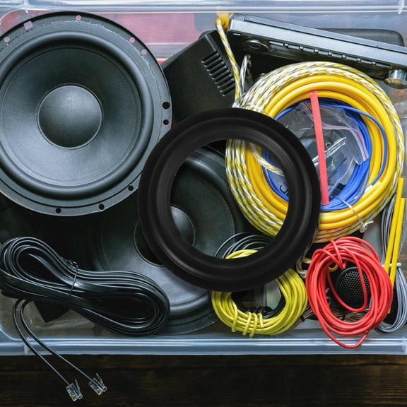 HOOWIFFY Speaker Repair Kit with Black Rubber Parts, Design for Home Audio Systems, 5 Pieces