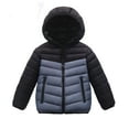 thumbnail image 1 of Girls Down Coat Winter Jacket With Contrast Sleeves Warm Quilted Outerwear Kids Windproof Cold Weather, 1 of 3