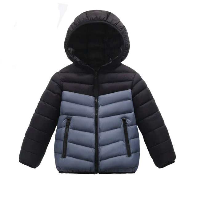 Girls Down Coat Winter Jacket With Contrast Sleeves Warm Quilted Outerwear Kids Windproof Cold Weather