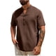 thumbnail image 2 of pstuiky Camisas casuales de manga larga para hombre, Camisas de manga larga con cuello alto y botones sólidos para hombre camisetas de hombre s, 2 of 8