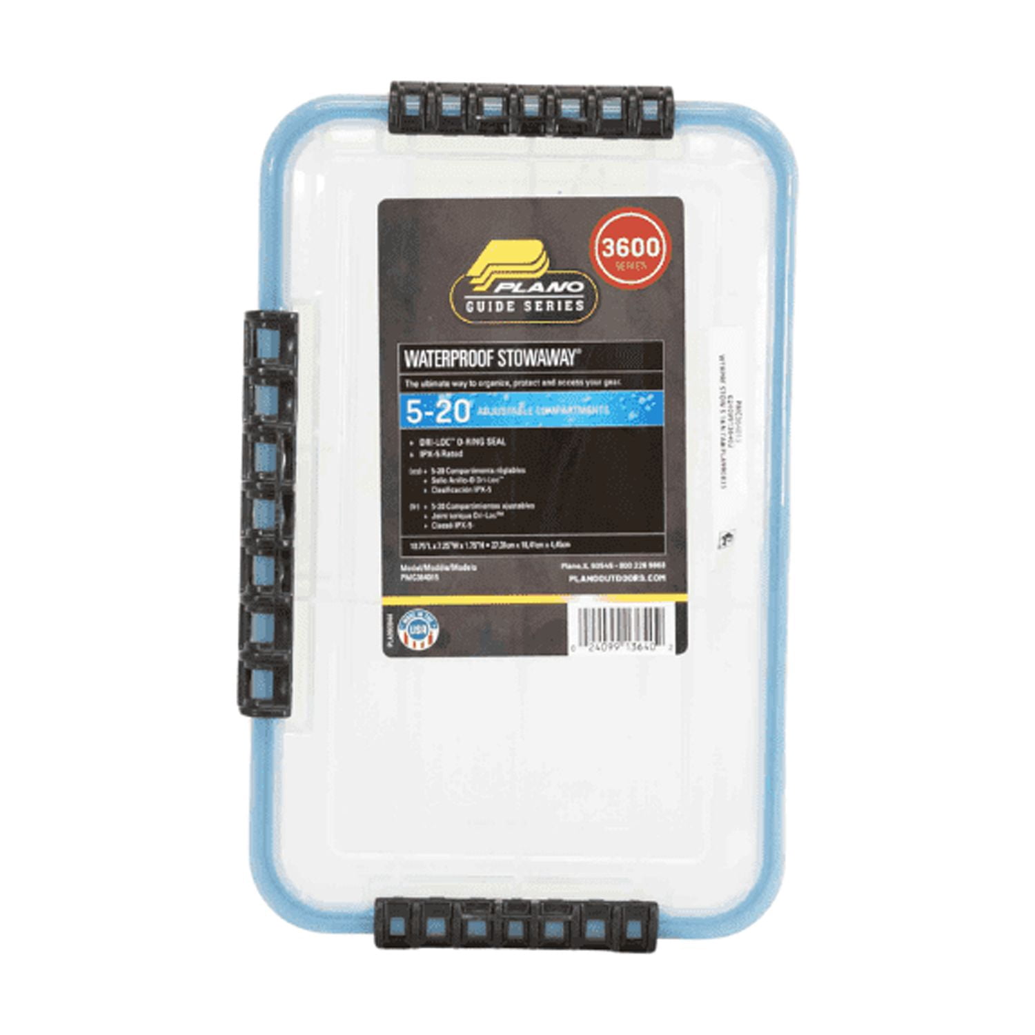 (2 pack) Plano Guide Series Waterproof Stowaway 3600 with Dri-Loc Technology, Clear