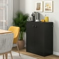 thumbnail image 2 of Giantex 2 Door Storage Base Cabinet, Freestanding Floor Cabinet, Kitchen Cupboard Storage Organizer, Black, 2 of 9