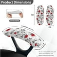 thumbnail image 6 of SCRAWLGOD Rose Red White Set of 4 Breathable Computer Chair Slipcover with Arm Covers Comfortable Gaming Chair Cover Easy to Install Anti-Slip Boss Chair Protector, 6 of 7