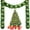 Green, variant on Christmas Garland Decoration,Xmas Garlands with LED Lights,16.4 ft Lighted Christmas Artificial Greenery Garlands,Battery Powered String Light for Party Home Garden Outdoor Indoor,Red