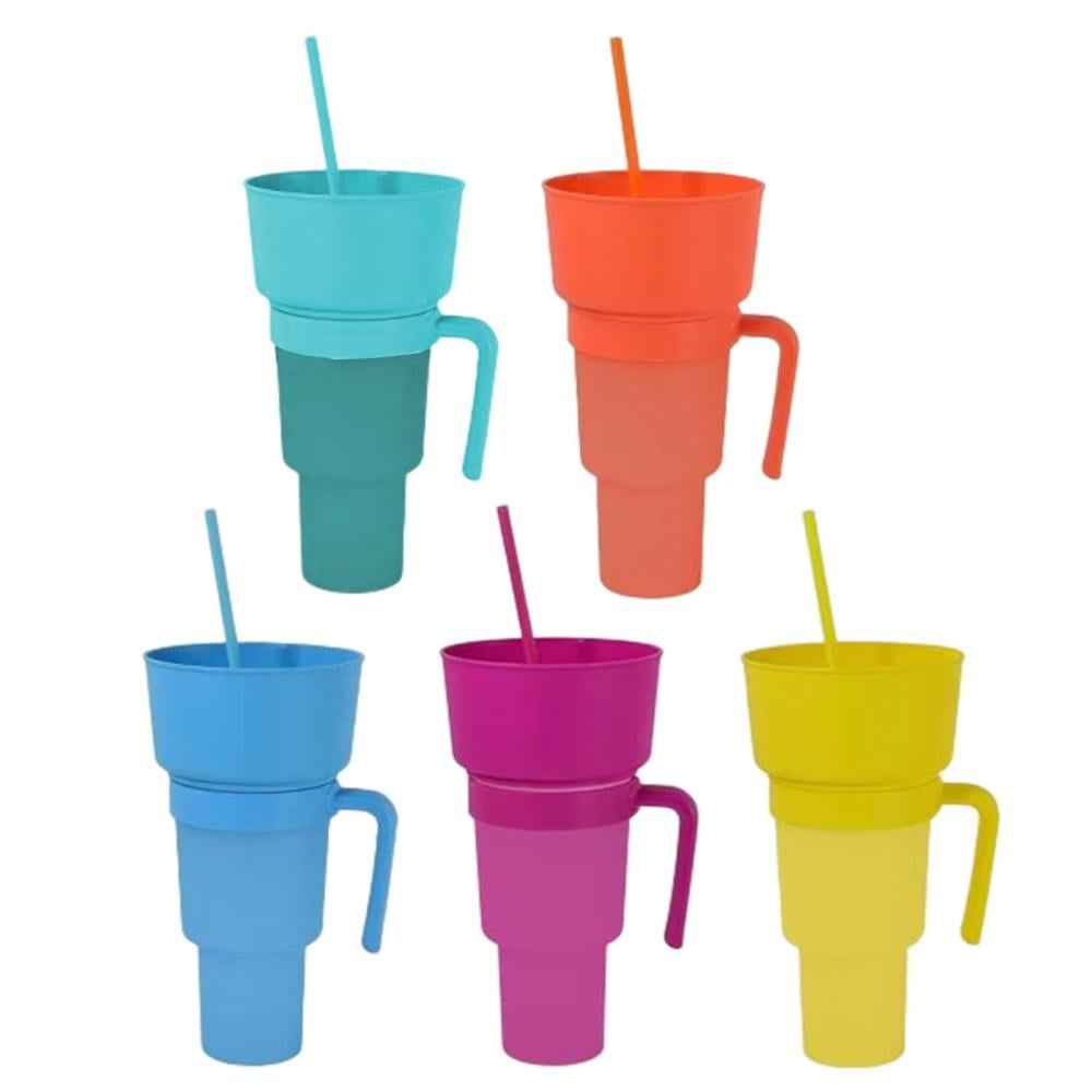 Cup with Snack Bowl on Top 2 in 1 Top Snack Bowl on Drink Cup