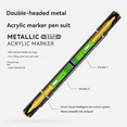 thumbnail image 4 of 12/24/48 Metallic Color Dual Tip Marker Pen for Gundam Scale Model Painting DIY Tools Rock Painting Stone, 4 of 7