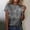 Gray, variant on ALLLIST Holiday Womens Tops Crew Neck Short Sleeve T-Shirts Floral Blue Fashion Shirts Tops for Ladies