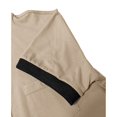 thumbnail image 5 of Men's Polo Shirts Collar Color Blocked Short Sleeved Button Pocket Polo Shirt Top, 5 of 8