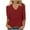 Red, variant on Plus Size Shirts Women 3/4 Sleeve Tops V Neck Top Color Block Shirts Casual Dressy Blouse Fashion Spring Clothes