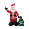 thumbnail image 2 of Papá Noel inflable de 120 cm (47,24 pulgadas) para decoración navideña de jardín. Incluye bolsa de regalo y luces LED. Ideal para fiestas, patios y ja, 2 of 9