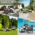 thumbnail image 4 of 3 Pcs Outdoor Patio Furniture Sets, Outdoor Patio Rattan Chair with Side Coffee Table, Conversation Set Outdoor for Yard Garden Backyard Lawn(Gray), 4 of 7