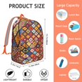 thumbnail image 5 of Unisex Zipper Bohemian Backpack, Chic Boho Print Bag with Front Pocket, Durable Rucksack for School College Work Travel, Great Gift Idea, 5 of 5