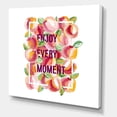 thumbnail image 3 of Designart ' Enjoy Every Moment Over Colorful Flowers ' Traditional Canvas Wall Art Print, 3 of 4