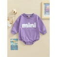 thumbnail image 2 of TSEXIEFOOFU Baby’s Casual Long Sleeve Romper Fashion Letter Embroidery Round Neck Triangle Jumpsuits, 2 of 8