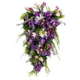 thumbnail image 3 of Guirnalda decorativa de lágrima para colgar en la pared, guirnalda floral, adornos artificiales Púrpura, 3 of 9