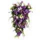 thumbnail image 3 of Corona floral en forma de lágrima, decoración de ventanas de pared de primavera, corona de puerta delantera, guirnalda para chimenea, hogar, boda, fie Púrpura, 3 of 8