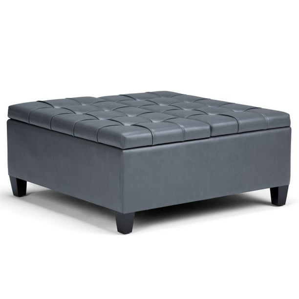Storage Coffee Table Ottoman, Hodge Faux Leather Ottoman Bed Frame