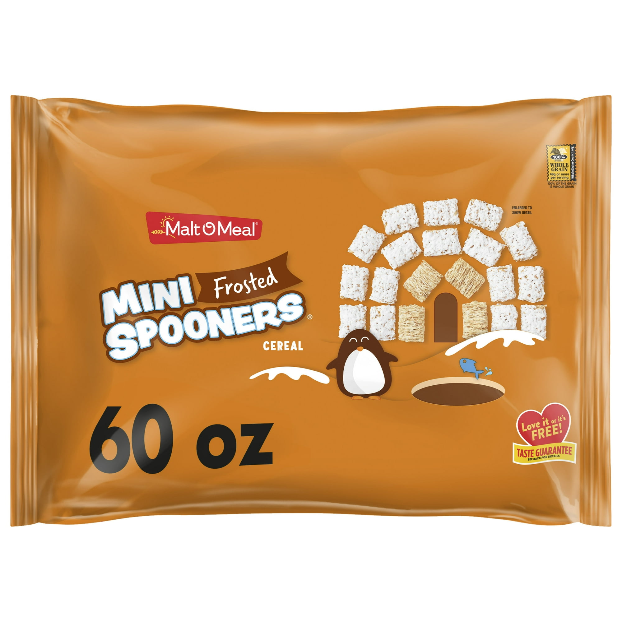 Malt-O-Meal Frosted Mini Spooners Whole Grain Breakfast Cereal, 60 oz Resealable Bag