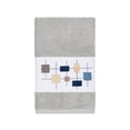 thumbnail image 4 of Authentic Hotel and Spa  Turkish Cotton Squares Embroidered Light Grey 3-piece Towel Set, 4 of 4