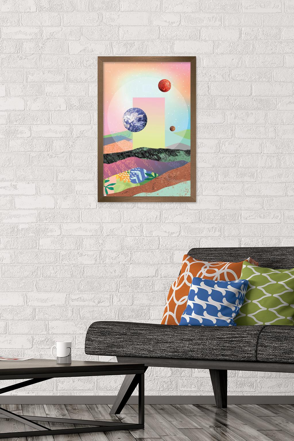 Abstract Space Wall Poster, 14.725" x 22.375" Framed