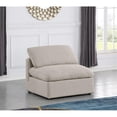 thumbnail image 2 of Meridian Furniture Indulge Contemporary Linen Fabric Armless Chair in Beige, 2 of 9