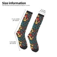 thumbnail image 2 of Naloa Berries and Flowers Thigh High Socks Extra Long Stretchy Sock Women Over Knee High Opaque Stocking Daily Wear, 2 of 6