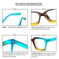thumbnail image 3 of REAVEE Reading Glasses Women Blue Light Blocking, Oprah Style Computer Readers 3 Pack Retro Classical, Blue Pink Brown +2.0, 3 of 4