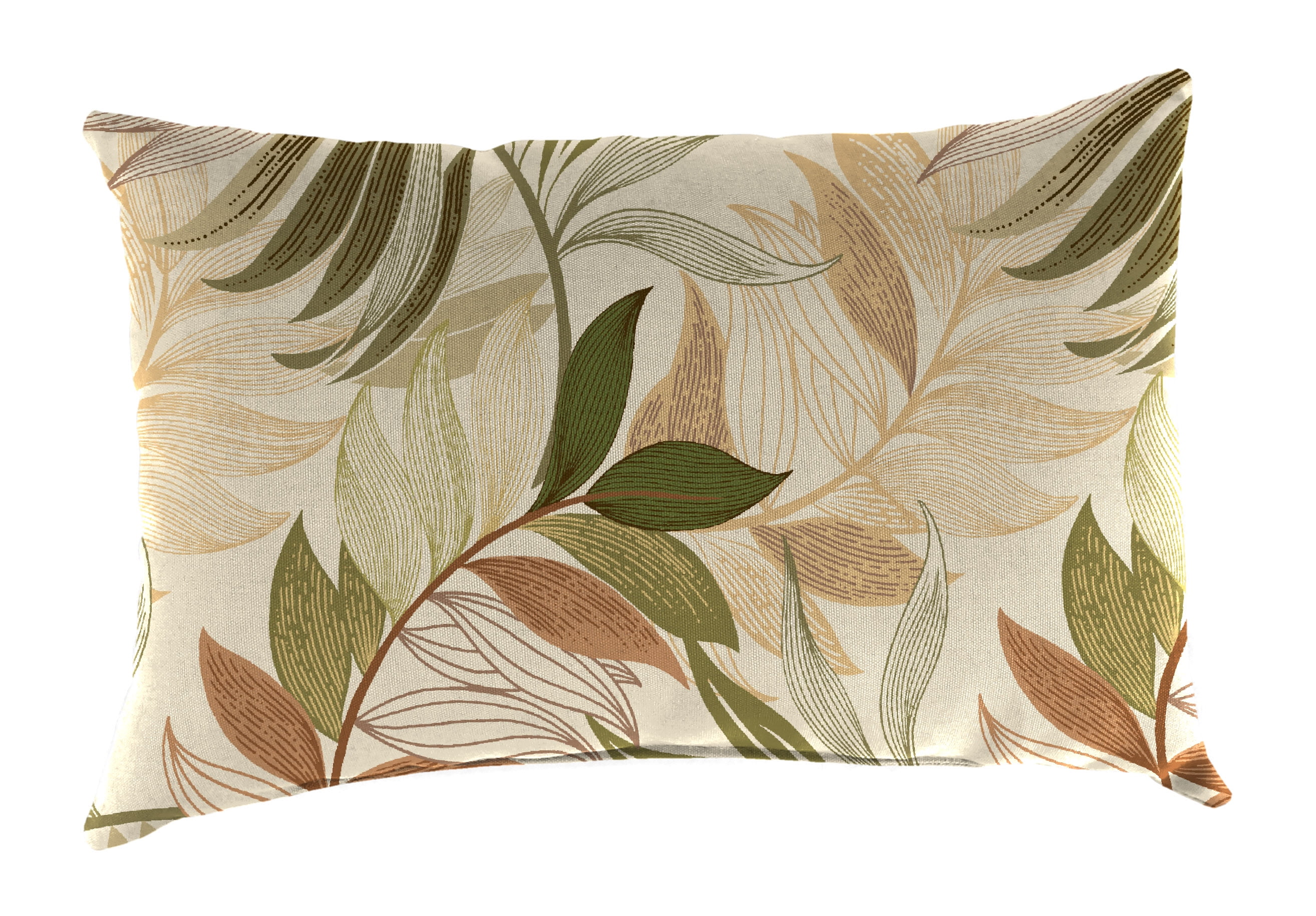 Jordan Manufacturing Oasis Outdoor Toss Pillow, Nutmeg, 12"L x 18"W