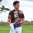 thumbnail image 4 of Salouo Geisha Skeleton With Flowers for Men's Short Sleeve Polo Shirts,Polo Shirts for Men Performance Short Sleeve Golf Shirt Athletic Casual Collared T-Shirt-3X-Large, 4 of 8