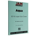thumbnail image 2 of JAM Paper & Envelope Legal Cardstock, 8.5 x 14, 80lb Aqua, 50 per Pack, 2 of 3