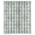 thumbnail image 1 of ABPHQTO Cortina de ducha con patrón de celosía Aqua Lattice tradicional Cortina de ducha impermeable 150x180 cm, 1 of 2