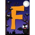 thumbnail image 2 of America Forever Monogram Halloween Bat Garden Flag 12.5 x 18 inches Letter F Double Sided Small Flags for Outside, Holiday Party Yard Outdoor Halloween Horror Nights Flag, 2 of 7