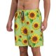 thumbnail image 2 of Balery Sunflower Leaves Traje de Baño Estilo Hawaiano para Hombre, Shorts de Secado Rápido con Bolsillos-Small, 2 of 6