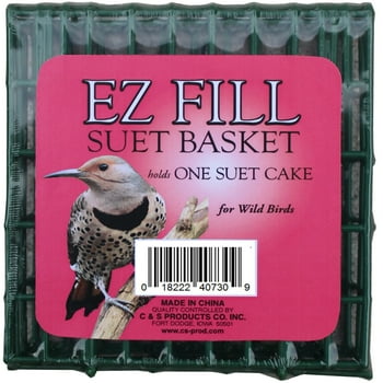 C & S Products C&S Green Wild Bird EZ Fill Suet Cake Feeder