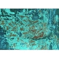 thumbnail image 1 of Ahgly Company Indoor Rectangle Oriental Turquoise Blue Industrial Area Rugs, 2' x 5', 1 of 4