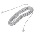 thumbnail image 3 of 5pcs 9M 30Ft RJ11 6P2C Modular Telephone Phone Cables Wire White, 3 of 5