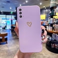 thumbnail image 4 of for Galaxy S20 Case 6.2"(Not fit S20 FE),Plated Love Phone Case,Anti-Fingerprint Cute Gold Heart Shockproof Protective Soft TPU Cover Cases for Samsung Galaxy S20 for Girls Women Men,Purple, 4 of 6