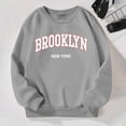 thumbnail image 2 of Byoo Sweatshirt for Girls Letter Print Long Sleeve Pullover Top Drop Shoulder Sweatshirt, 2 of 8