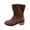 Brown Middle Ankle Boots, variant on Suede Ankle Boots Side Zipper Block Heel Fashionable Casual Fall Winter Short Boots Comfortable Versatile Stylish Walking Footwear