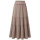 thumbnail image 1 of Faldas de Cintura Elástica para las Mujeres Verano Color Sólido Cordón Bolsillo Maxi Casual, Faldas Casuales para las Mujeres Confort Ajuste, 1 of 3