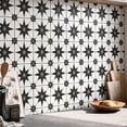 thumbnail image 6 of DEWOO 12''x12'' Peel and Stick Kitchen Backsplash Tiles Floral Cute Contact Paper Vintage Village Country Cottage Wallpaper Farmhouse Renter Friendly Geometry Heat & Water Resistant Kitchen Bedroom, 6 of 7