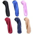 thumbnail image 2 of Meidiya Hair 3Pcs/Set Satin Bonnet for Women Soft and Elastic Long Hair Cap，Large Breathable Silky Hair Bonnet for Sleeping Cap，Braids Bonnets for Women, 2 of 7