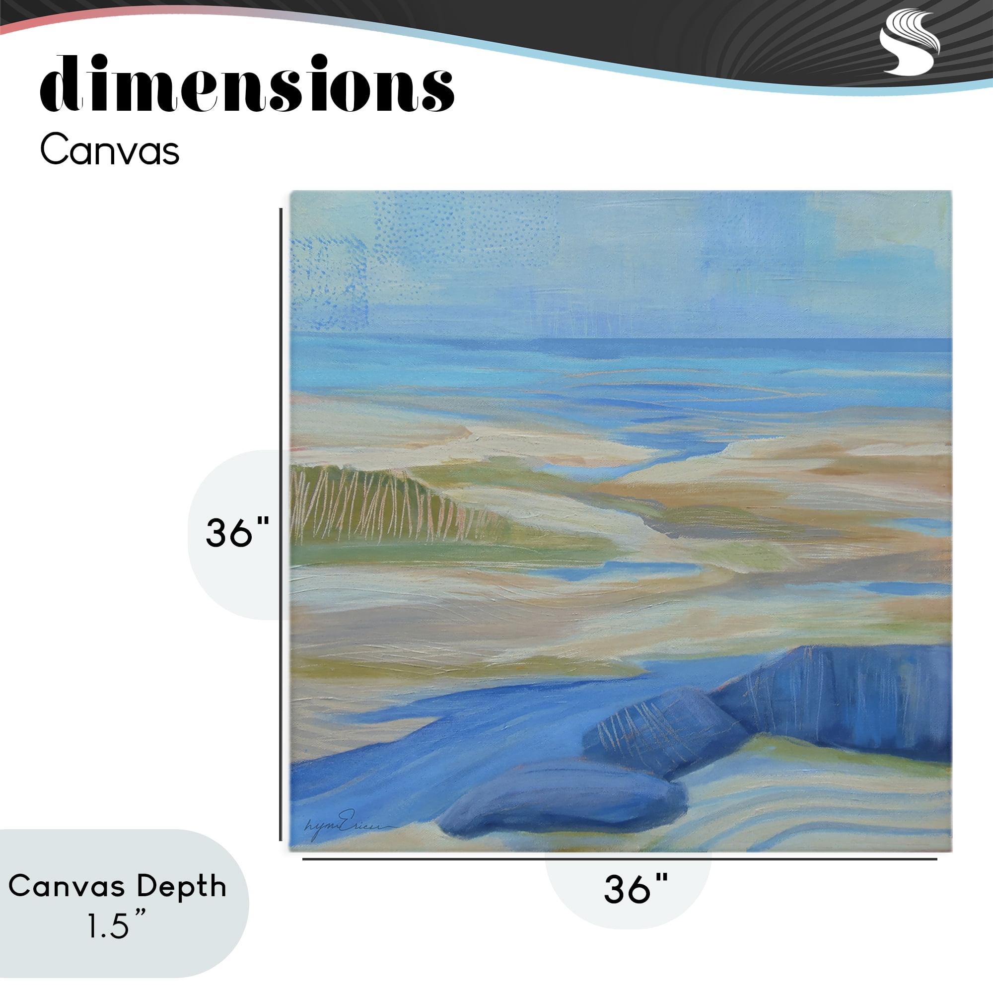 Stupell Industries Low Tide Azure Dunes Canvas Wall Art, design by Lynn Ericson Fine Art