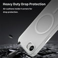 thumbnail image 2 of For iPhone 16e MagSafe Frosted Translucent TPU + PC Full Coverage Phone Case,White,For iPhone 16e, 2 of 16