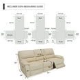 thumbnail image 6 of Easy-Going Recliner Sofa Cover, Reversible Couch Cover for 3 Seat Recliner, Split Sofa Cover for Each Seat, Furniture Protector with Elastic Straps for Kids, Dogs, Pets(3 Seater, Camel/Ivory), 6 of 7