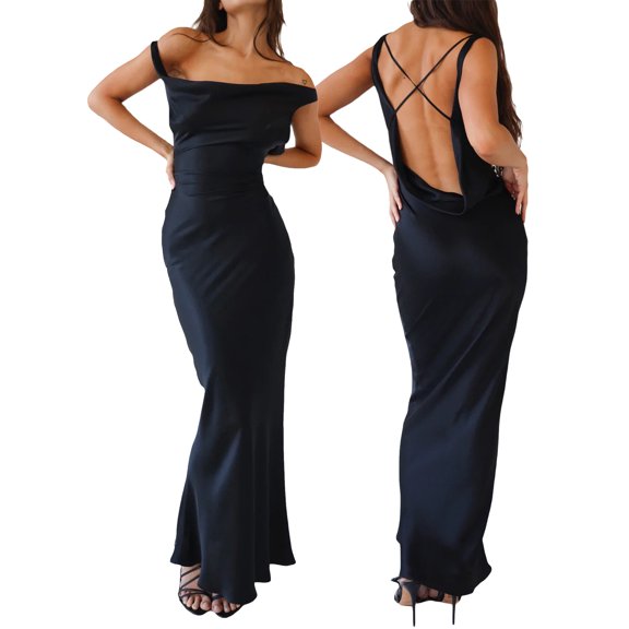 Baby Sweetie Women Elegant Summer Long Dress, Sleeveless Backless Lacing Slim Fit Dress for Party Evening